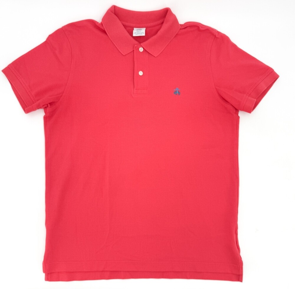Brooks Brothers Shirt Mens large Salmon Polo Short Sleeve Pullover Original Fit